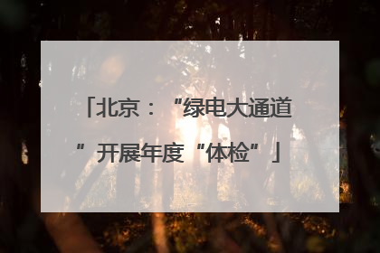 北京：“绿电大通道”开展年度“体检”