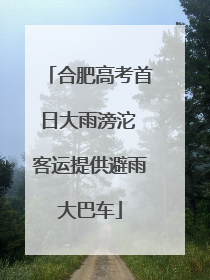 合肥高考首日大雨滂沱 客运提供避雨大巴车