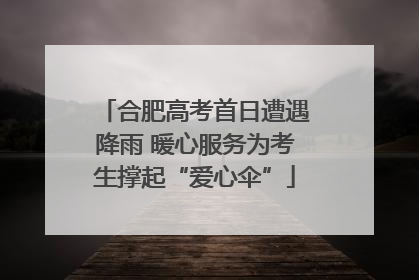 合肥高考首日遭遇降雨 暖心服务为考生撑起“爱心伞”