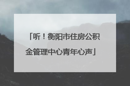 听！衡阳市住房公积金管理中心青年心声