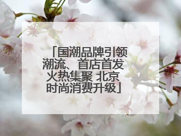 国潮品牌引领潮流、首店首发火热集聚 北京时尚消费升级