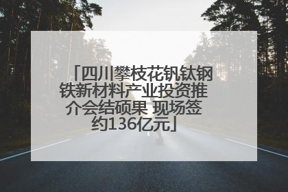 四川攀枝花钒钛钢铁新材料产业投资推介会结硕果 现场签约136亿元