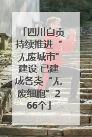 四川自贡持续推进“无废城市”建设 已建成各类“无废细胞”266个