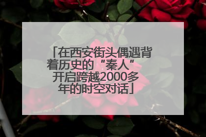 在西安街头偶遇背着历史的“秦人” 开启跨越2000多年的时空对话