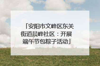 安阳市文峰区东关街道晨峰社区：开展端午节包粽子活动