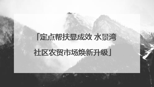 定点帮扶显成效 水景湾社区农贸市场焕新升级