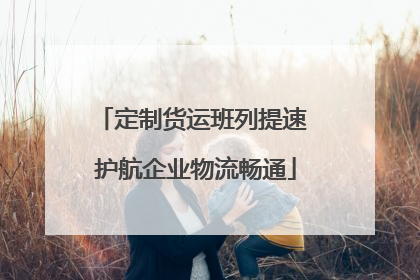 定制货运班列提速 护航企业物流畅通