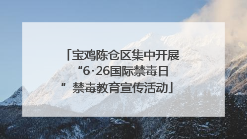 宝鸡陈仓区集中开展“6･26国际禁毒日”禁毒教育宣传活动