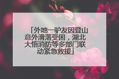 外地一驴友因登山意外滑落受困，湖北大悟消防等多部门联动紧急救援