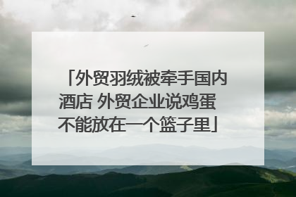 外贸羽绒被牵手国内酒店 外贸企业说鸡蛋不能放在一个篮子里