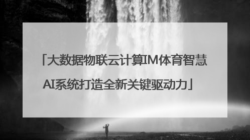 大数据物联云计算IM体育智慧AI系统打造全新关键驱动力