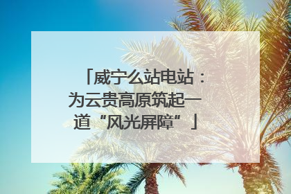 威宁么站电站：为云贵高原筑起一道“风光屏障”