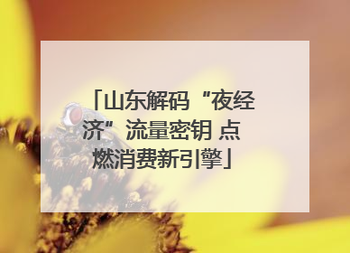 山东解码“夜经济”流量密钥 点燃消费新引擎