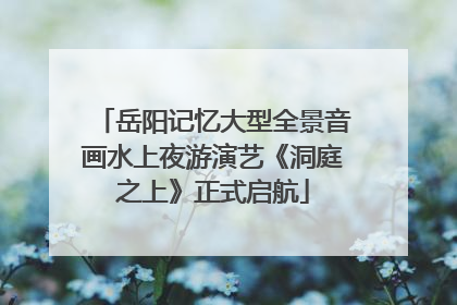 岳阳记忆大型全景音画水上夜游演艺《洞庭之上》正式启航