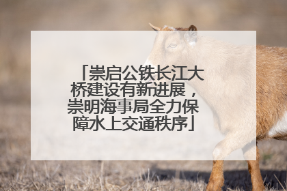 崇启公铁长江大桥建设有新进展，崇明海事局全力保障水上交通秩序