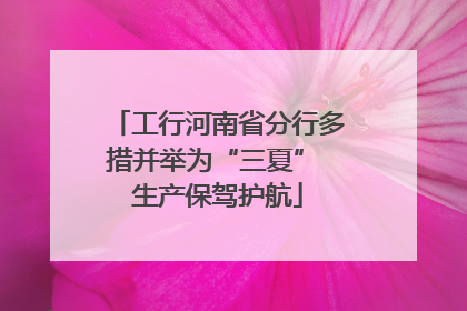 工行河南省分行多措并举为“三夏” 生产保驾护航