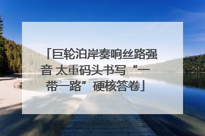 巨轮泊岸奏响丝路强音 太重码头书写“一带一路”硬核答卷