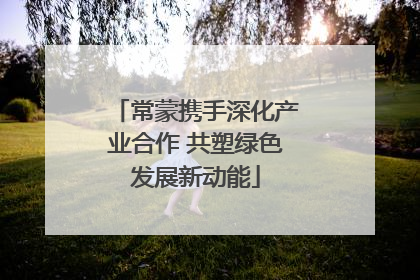 常蒙携手深化产业合作 共塑绿色发展新动能