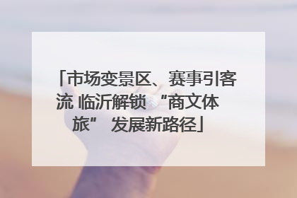 市场变景区、赛事引客流 临沂解锁 “商文体旅” 发展新路径