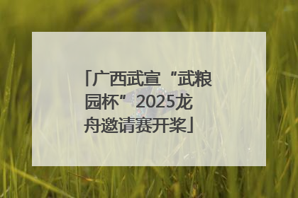 广西武宣“武粮园杯”2025龙舟邀请赛开桨
