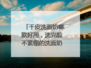干皮洗面奶哪款好用，洗完脸不紧绷的洗面奶推荐，收藏