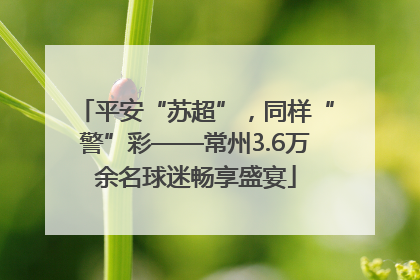 平安“苏超”，同样“警”彩——常州3.6万余名球迷畅享盛宴