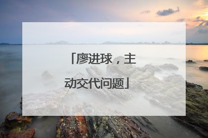 廖进球，主动交代问题