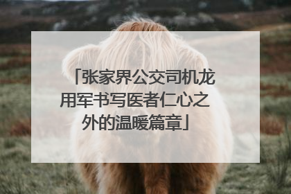张家界公交司机龙用军书写医者仁心之外的温暖篇章