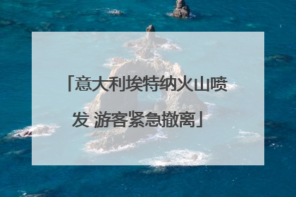意大利埃特纳火山喷发 游客紧急撤离