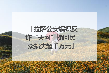 拉萨公安编织反诈“天网”挽回民众损失超千万元
