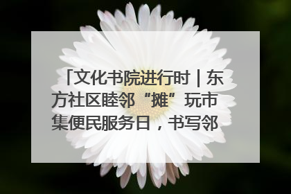 文化书院进行时｜东方社区睦邻“摊”玩市集便民服务日，书写邻里共生新篇章