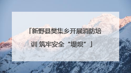 新野县樊集乡开展消防培训 筑牢安全“堤坝”