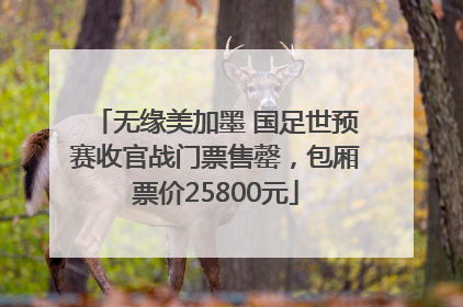 无缘美加墨 国足世预赛收官战门票售罄，包厢票价25800元