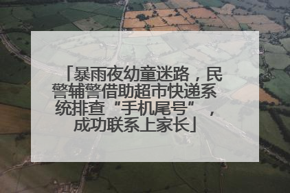 暴雨夜幼童迷路，民警辅警借助超市快递系统排查“手机尾号”，成功联系上家长