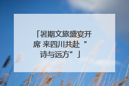 暑期文旅盛宴开席 来四川共赴“诗与远方”