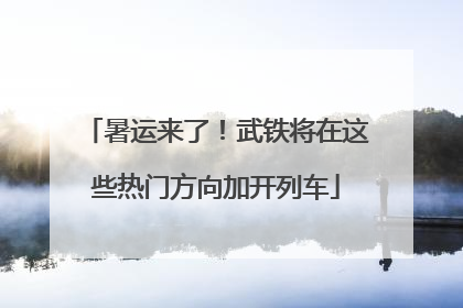 暑运来了！武铁将在这些热门方向加开列车