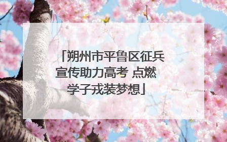 朔州市平鲁区征兵宣传助力高考 点燃学子戎装梦想
