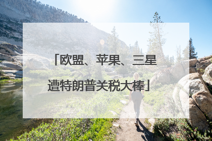 欧盟、苹果、三星遭特朗普关税大棒
