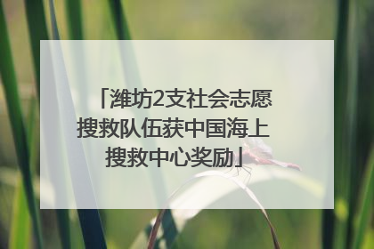 潍坊2支社会志愿搜救队伍获中国海上搜救中心奖励
