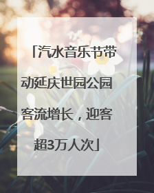 汽水音乐节带动延庆世园公园客流增长，迎客超3万人次