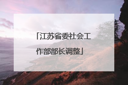 江苏省委社会工作部部长调整