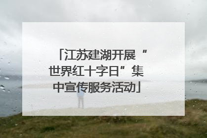 江苏建湖开展“世界红十字日”集中宣传服务活动