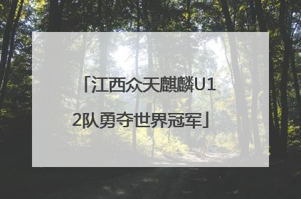 江西众天麒麟U12队勇夺世界冠军