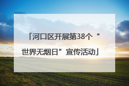 河口区开展第38个“世界无烟日”宣传活动