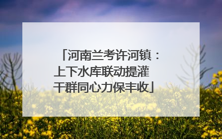 河南兰考许河镇：上下水库联动提灌 干群同心力保丰收