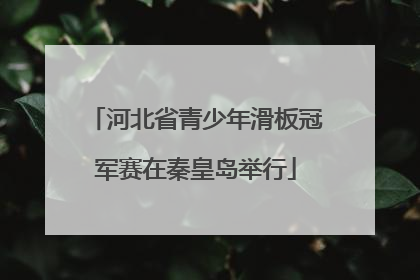 河北省青少年滑板冠军赛在秦皇岛举行