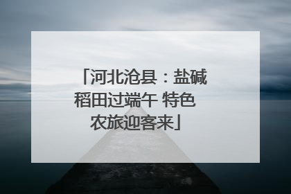 河北沧县：盐碱稻田过端午 特色农旅迎客来