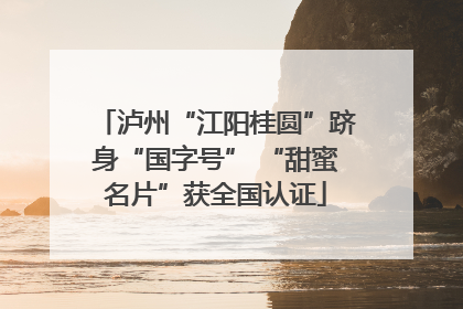泸州“江阳桂圆”跻身“国字号” “甜蜜名片”获全国认证