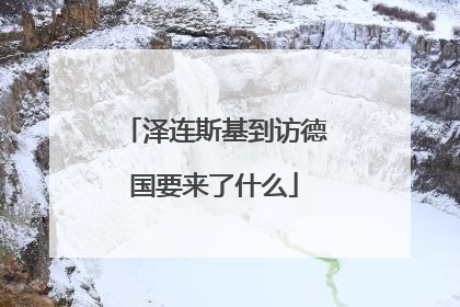 泽连斯基到访德国要来了什么