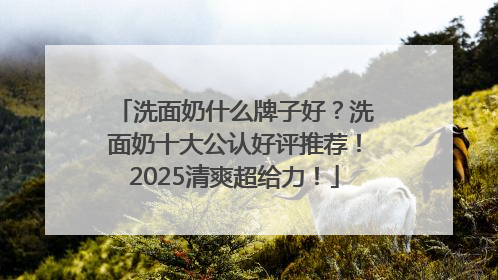 洗面奶什么牌子好？洗面奶十大公认好评推荐！2025清爽超给力！